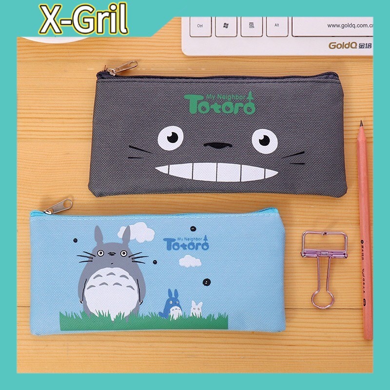 🎒 กระเป๋าดินสอผ้าใบ Totoro​ ✨ น่ารัก ของขวัญสุดเก๋ ใส่ปากกา ดินสอ 🖍️ ของใช้ในโรงเรียน A00138