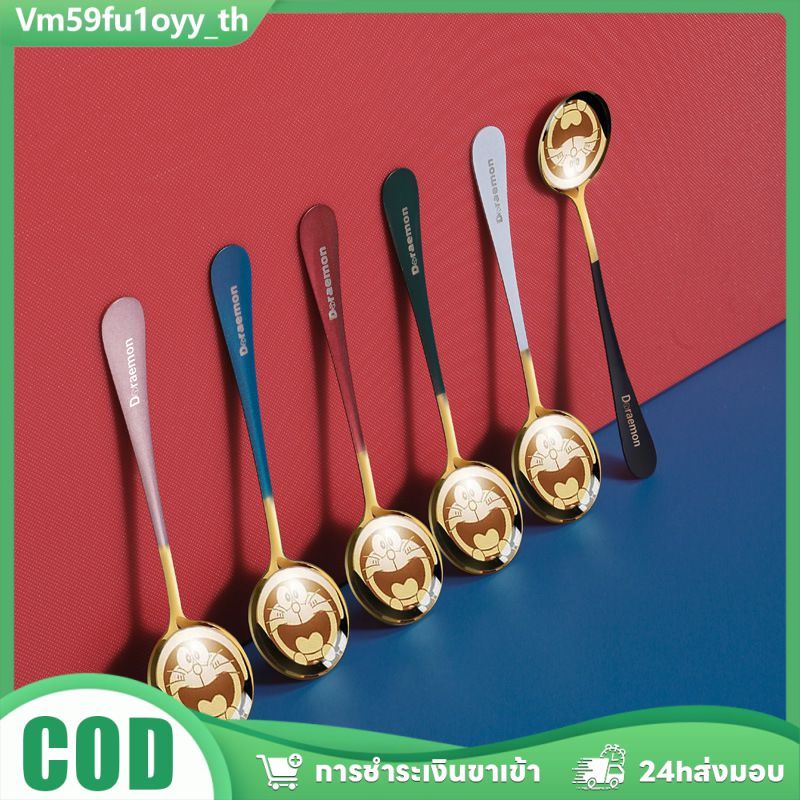 🥄 ช้อนสแตนเลส หนาพิเศษ ดีไซน์น่ารัก ใช้ทานขนมโยเกิร์ต กาแฟเหล็กร้านอาหารเก๋ เหมาะของขวัญของผู้หญิงคุณภาพดีส่งไว
