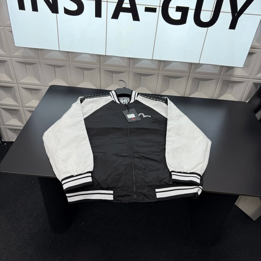 ฤดูใบไม้ผลิใหม่มาถึงระเบิดเอาต์พุต⭐Evisu God of Fortune Stand-Up Collar Jacket Full Back Full-Printe