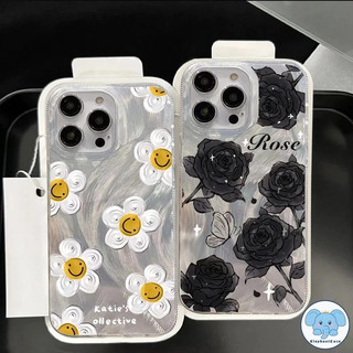 เคสโทรศัพท์ลายดอกไม้ระดับพรีเมียม ใช้ได้กับ iPhone 17/16/15/14ProMax/12/13/11 พื้นผิวขนนกสีเงินคุณภาพสูงเพื่อปกป้องเลนส์