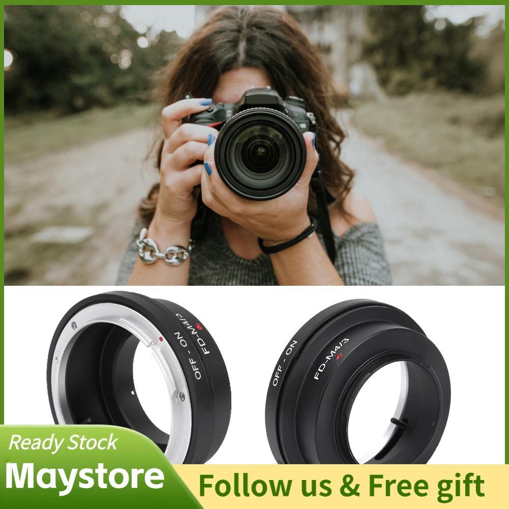Maystoree Maystoree Tbest FD ถึง M4/3 อะแดปเตอร์เลนส์โลหะสำหรับกล้องสีดำ 6.5x6.5x2.7 ซม.