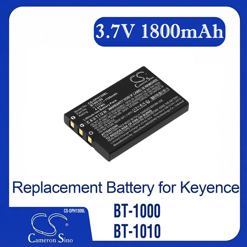 Cameron Sino แบตเตอรี่ทดแทนสําหรับ Keyence BT-1000, BT-1010, BT-1500, BT-600, BT-W70, BT-W75, เหมาะก