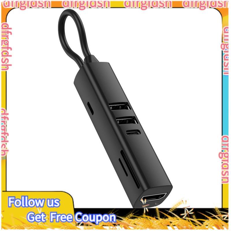 D & FUSB 3.0 HDTV 4K 30Hz วิดีโอ 7 in 1 USB C HUB SD TF Card Slot Reader Multi-Ports PD 100W ชาร์จสํ