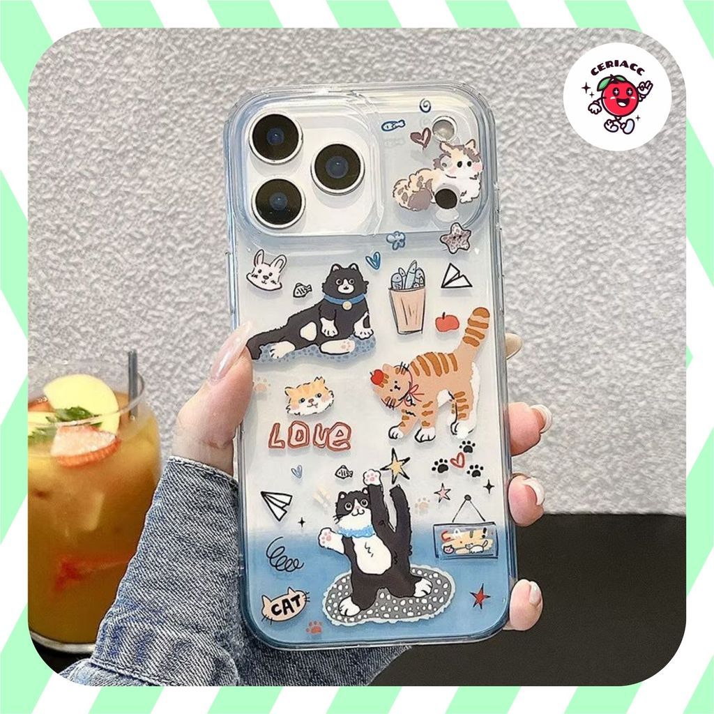 Cat Love พิมพ์ anticrack กรณี huawei honor 7a 8a 8x 9i 9 lite p30 pro zenfone max pro m1 m2 live l1 