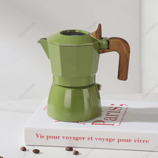 วาล์วคู่ Moka Pot หม้อกาแฟสกัดฝรั่งเศสอลูมิเนียมเครื่องชงกาแฟกลางแจ้ง Moka Pot Espresso Appliance 150ML
