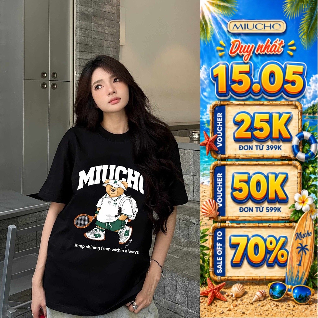 Miucho Teddy Bear Collection เสื้อยืดหลวม
