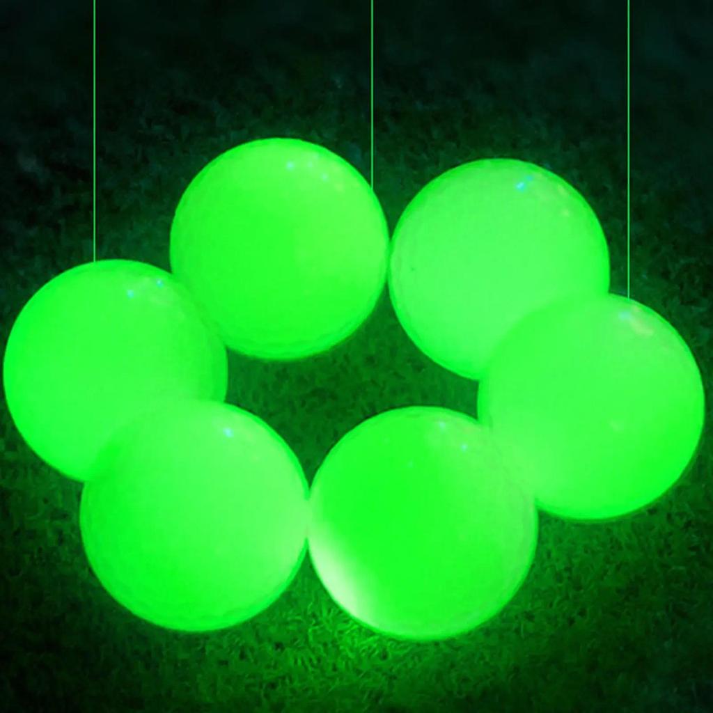 Luminous Night Golf Ball Bright Luminous Balls Glow in The Dark Fluorescent Golf Ball สําหรับการฝึกอบรมตีฝึกผู้หญิงผู้ชาย