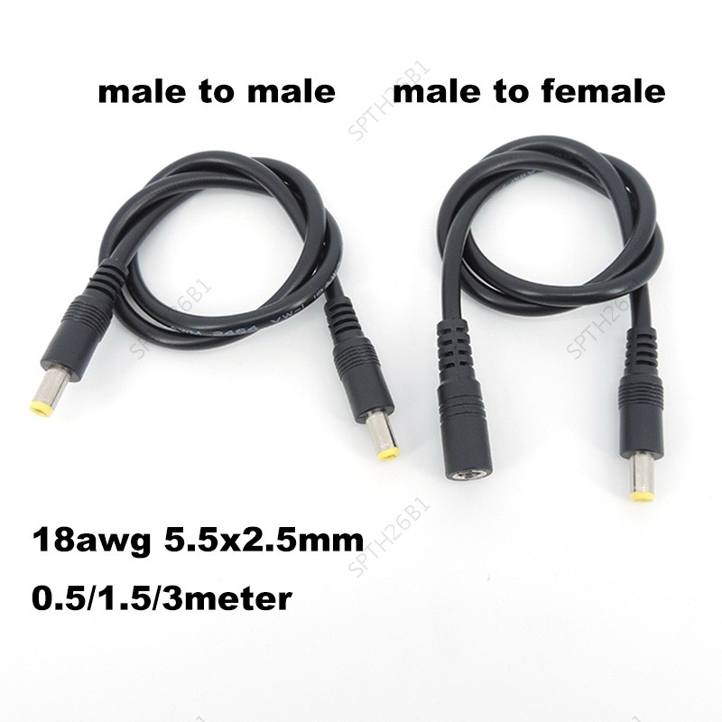 0.5/3/1.5 M DC ชายหญิง power supply connector สาย 18awg อะแดปเตอร์ 19 V 24 V สําหรับ strip กล้อง 5.5