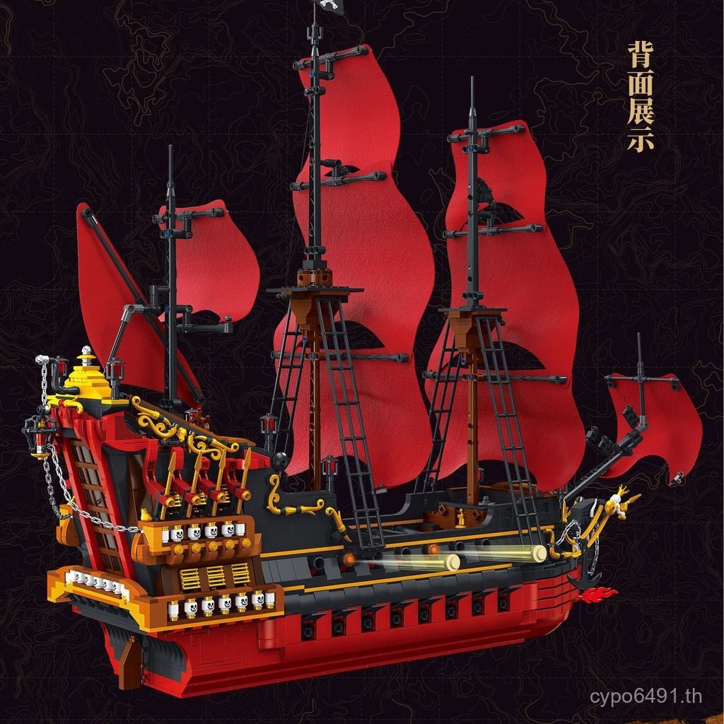Queen of Revenge เวอร์ชันเต็ม Black Pearl Building Block เครื่องประดับ dk6001 เรือโจรสลัดของเล่นประก