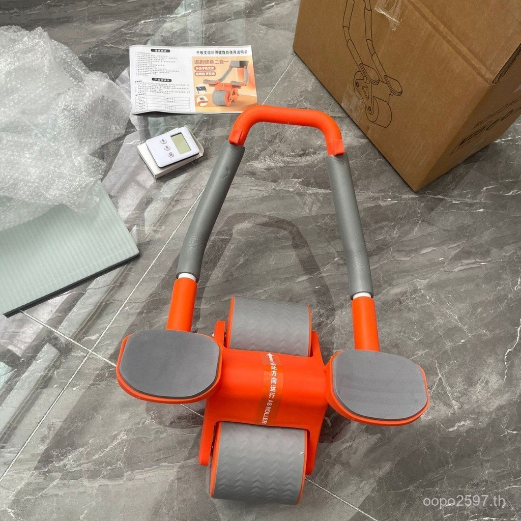 ล้อฟิตเนส Abdomen Wheel Abdomen Automatic Flat Rebound Supporter Abdomen Fitness Home Abdominal Fitn