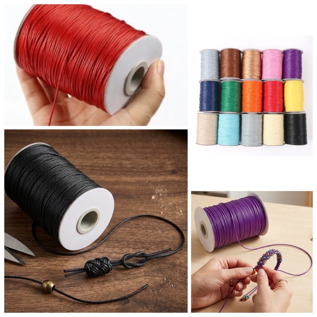 เชือก หนัง เชือกถัก หนังถัก ด้ายถัก ยาว 10 เมตร หนา 0.8 มม. DIY สำหรับทำ เครื่องประดับ งานประดิษฐ์ แข็งแรง ทนทาน