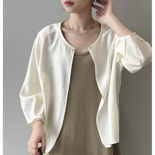 STYLE#เสื้อกันแดดแขนยาวสำหรับผู้หญิง เนื้อผ้าบางเบา ดีไซน์เรียบง่ายสไตล์เกาหลี #99418