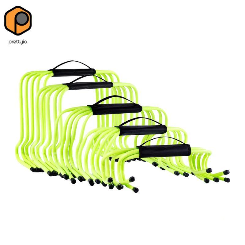 Prettyia Agility Hudles Speed Training Set วัสดุ ABS อุปกรณ์ออกกําลังกายแบบพกพาสําหรับเด็กกีฬากลางแจ้ง