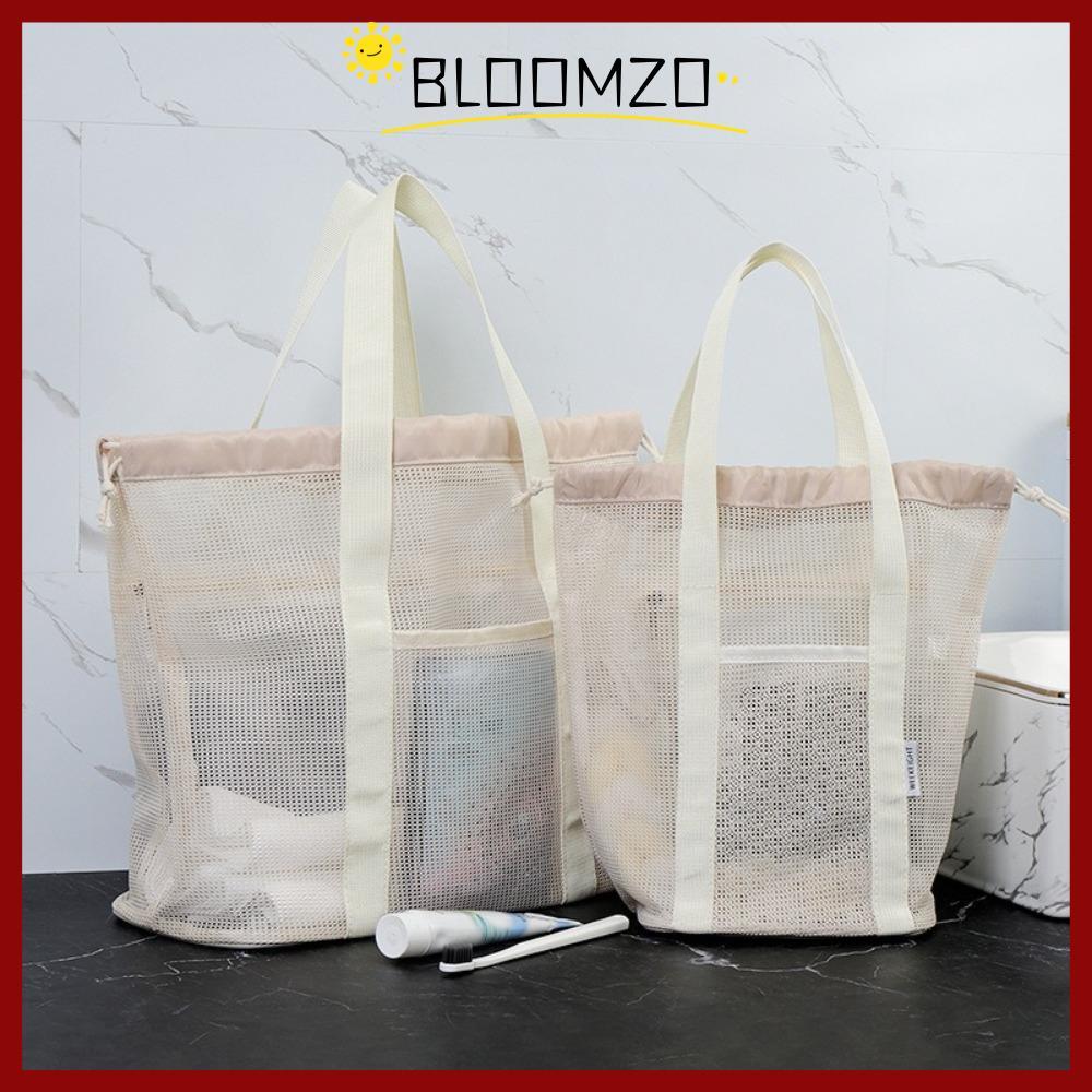 in stockBLOOMZO Mesh Wash Bag, Mesh Large Capacity Handbag, Portable Lunch Bag