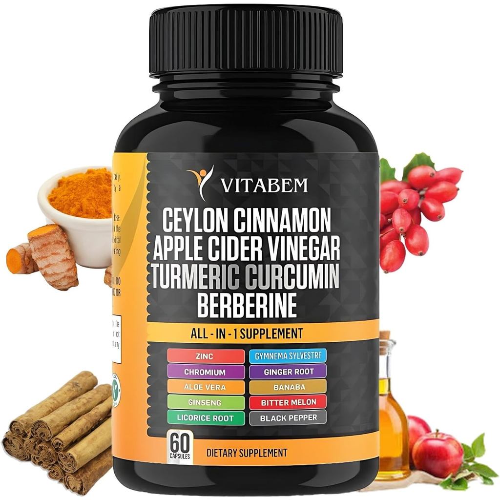 Ceylon Cinnamon Capsules 3,000mg ขมิ้น 3,000mg Apple Cider Vinegar 3,000mg อโลเวร่า 2,000mg อาหารเสร
