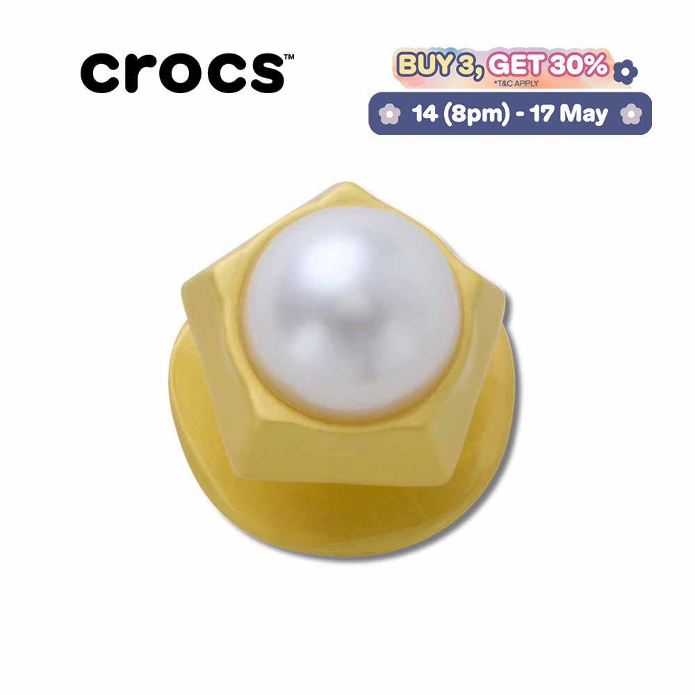 Crocs Gold Pentagon Pearl Jibbitz