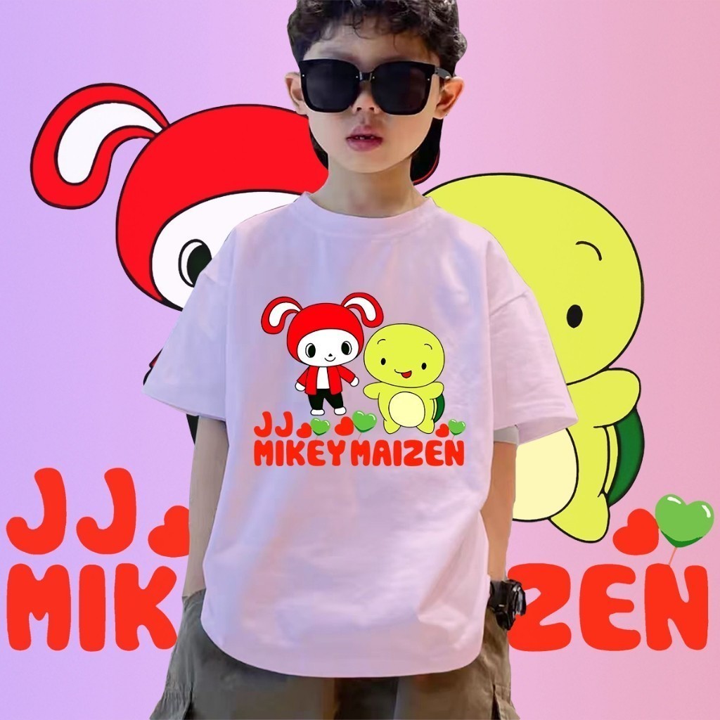 【พร้อมส่ง】จัดส่ง24ชั่วโมง COD เสื้อยืดเด็ก Jj Mikey Maizen Minecraft คอกลม ผ้าคอตตอน ไม่หด ยับยาก ไซส์100-150cm NO.1