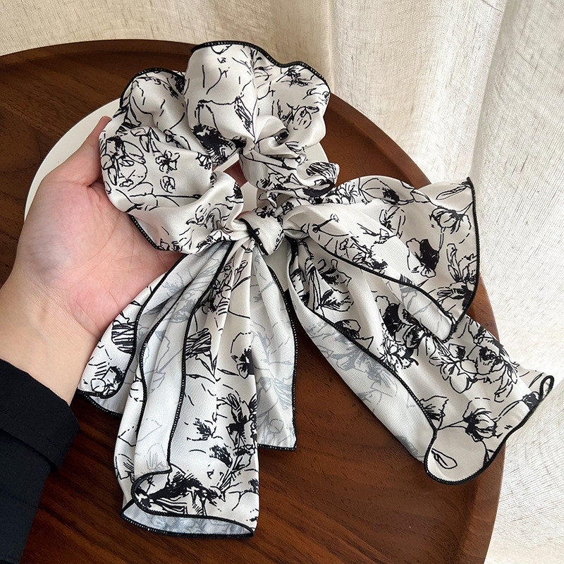 2026 โบว์ดอกไม้ผมหางม้า Scrunchy Hair Tie