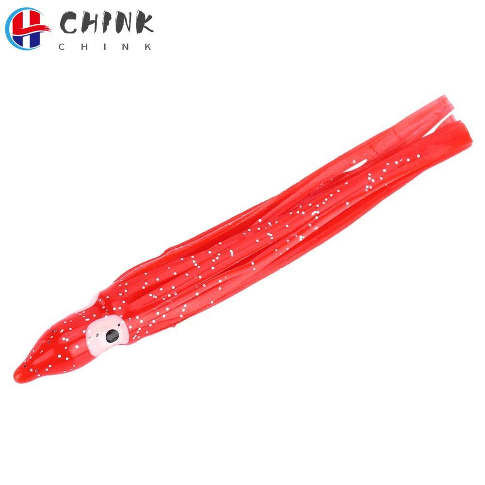 CHINK 40 PCS Octopus Lure, ทนทานยาง 9 ซม., Multicolor, เหยื่อตกปลา salmon และปลาชนิดอื่นๆ