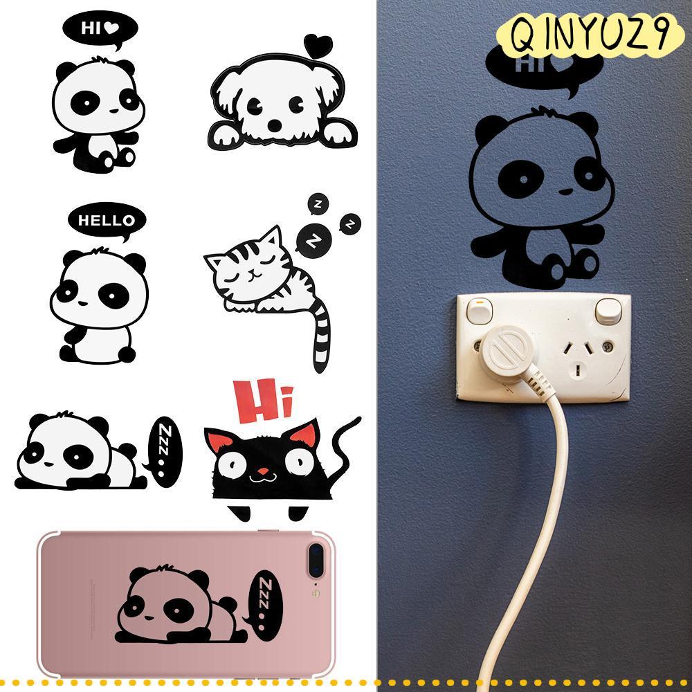 QINYUZ9QX Switch Sticker Room Switch Creative Living Room Notebook Panda