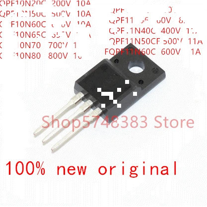 5PCS FQPF10N20C FQPF10N50C FQPF10N60C FQPF10N70PF10N80 FQPF10N90 FQPF11P06PF11N40C ทรานซิสเตอร์F10N6