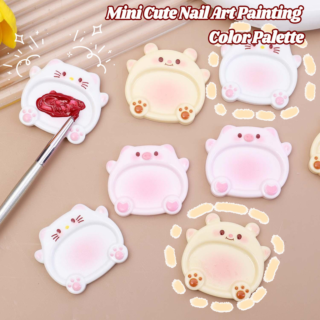 1/3/5PCS จานสีเล็บแบบพกพาสําหรับผู้ที่ชื่นชอบ DIY | บอร์ดผสมเรซินขนาดเล็กพื้นผิวทําความสะอาดง่ายสําหรับใช้ในบ้านร้านเดินทาง