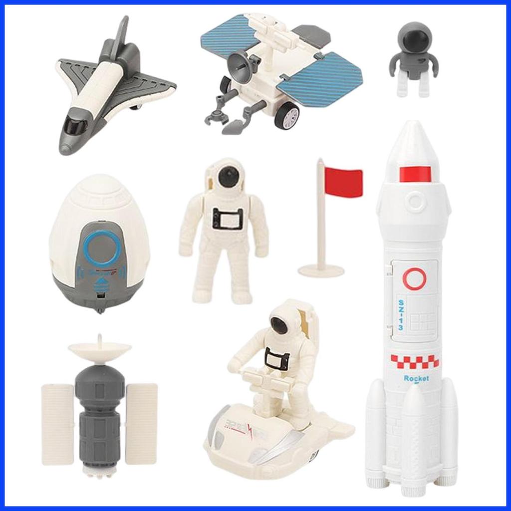 Space Rocket Toy Space Shuttle Rocket Toy Playset นักบินอวกาศ Venture Space Set Space Rover Shuttle 