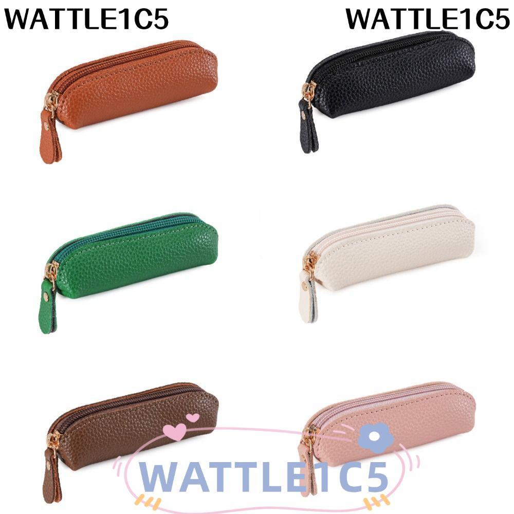 WATTLE1C5 กระเป๋าเงินพกพาขนาดเล็กPU หนังวัว ออกแบบกะทัดรัด ปิดซิป สำหรับเก็บเหรียญและเงินสด