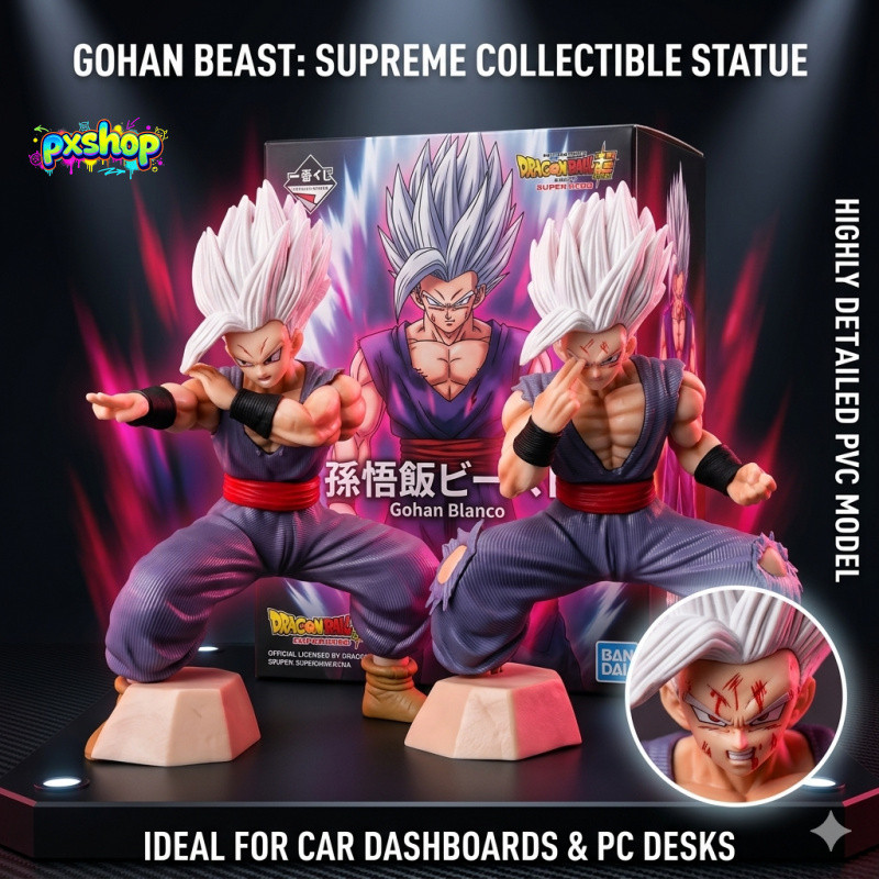 [ลิขสิทธิ์แท้] ฟิกเกอร์ Dragon Ball Super Beast Gohan โมเดลโกฮังร่างเบสท์ งาน GK พรีเมียมสะสม รายละเอียดสูงสำหรับแต่งโต๊ะคอมและตกแต่งรถยนต์ แฟนดราก้อนบอล