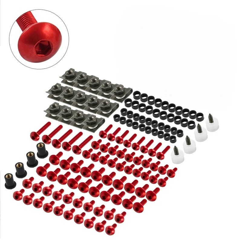 [จัดส่งด่วน]177PCS ชุดน็อตสกรูรถจักรยานยนต์สําหรับ DUCATI Scrambler 800 MONSTER 696 937 821 Multistrada 1200S V4S Desert X Fairing Protector