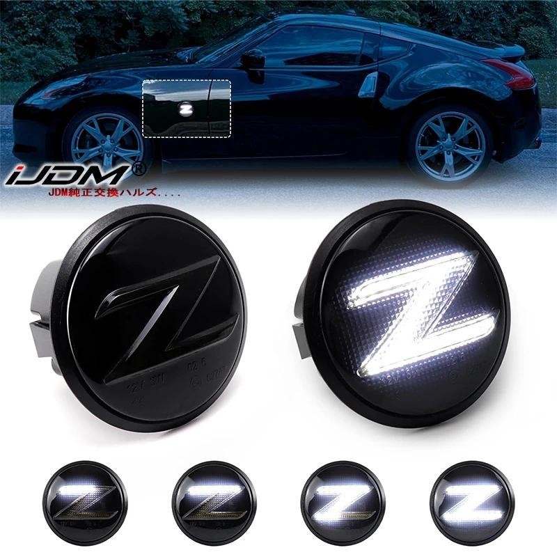 2X Led แบบไดนามิก Z โลโก้ด้านข้าง Marker สัญญาณลําดับ Blinker อุปกรณ์เสริมสําหรับ Nissan Nismo 370Z 