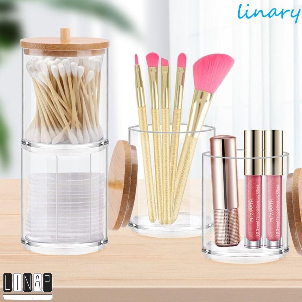 CULINARYHV Qtips Holder Candy Cotton Pad สําหรับอุปกรณ์ห้องน้ําเครื่องสําอางค์อะคริลิคห้องน้ํา Jars
