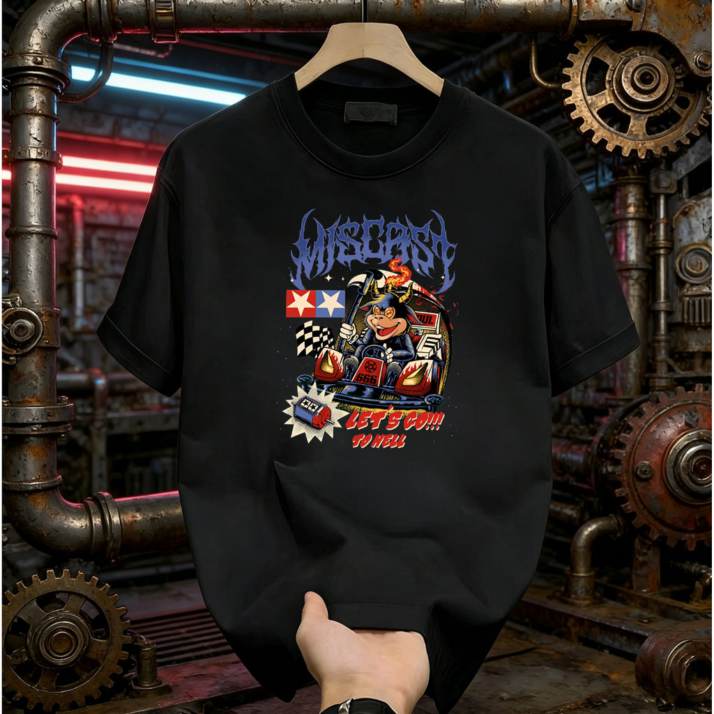 เสื้อยืดแขนสั้น MISCAST Devil Kart Dark Fun Illustration