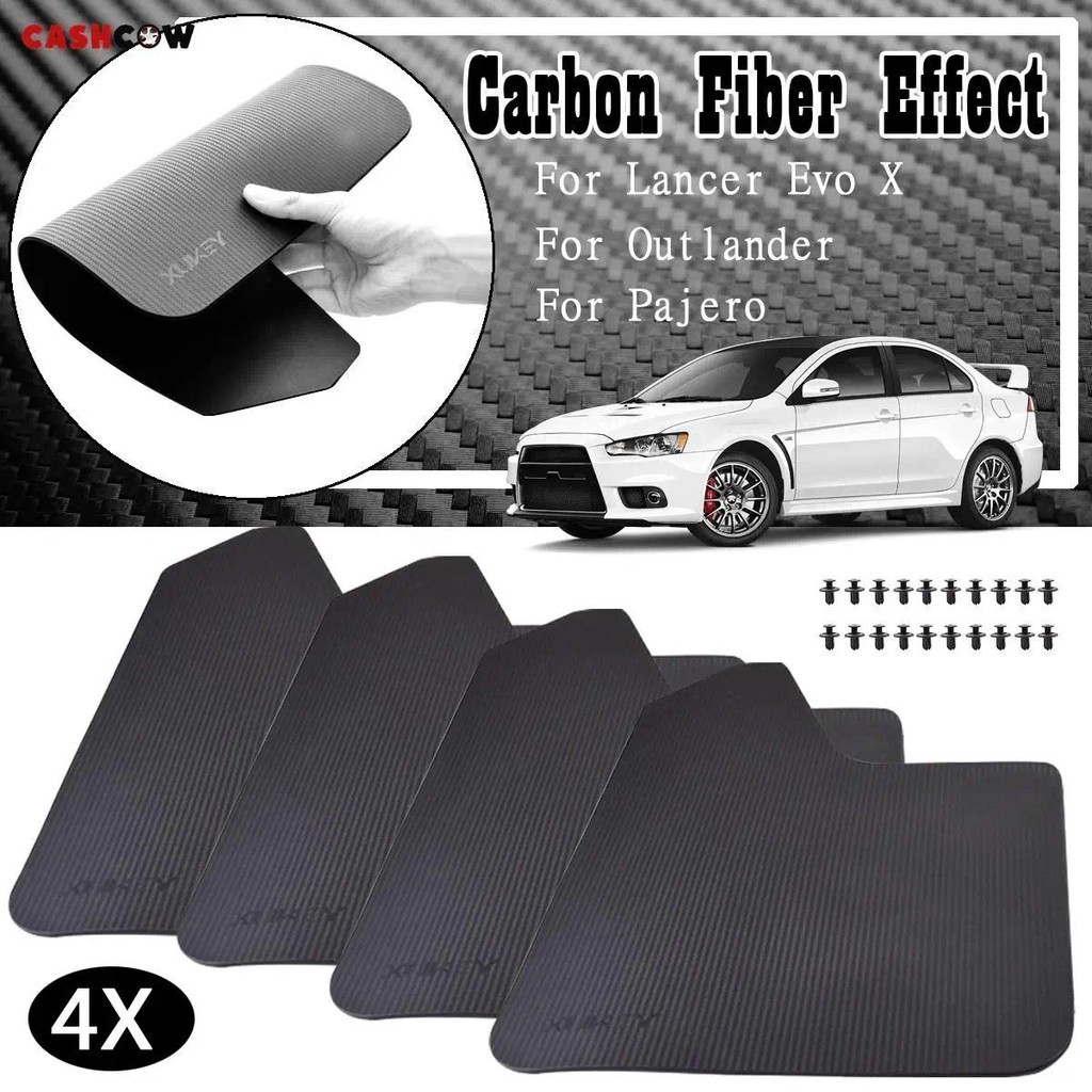 Mud Flaps สําหรับ Mitsubishi lancer Evolution EVO X ix L200 Pajero Mini ASX Outlander Sport Mirage M