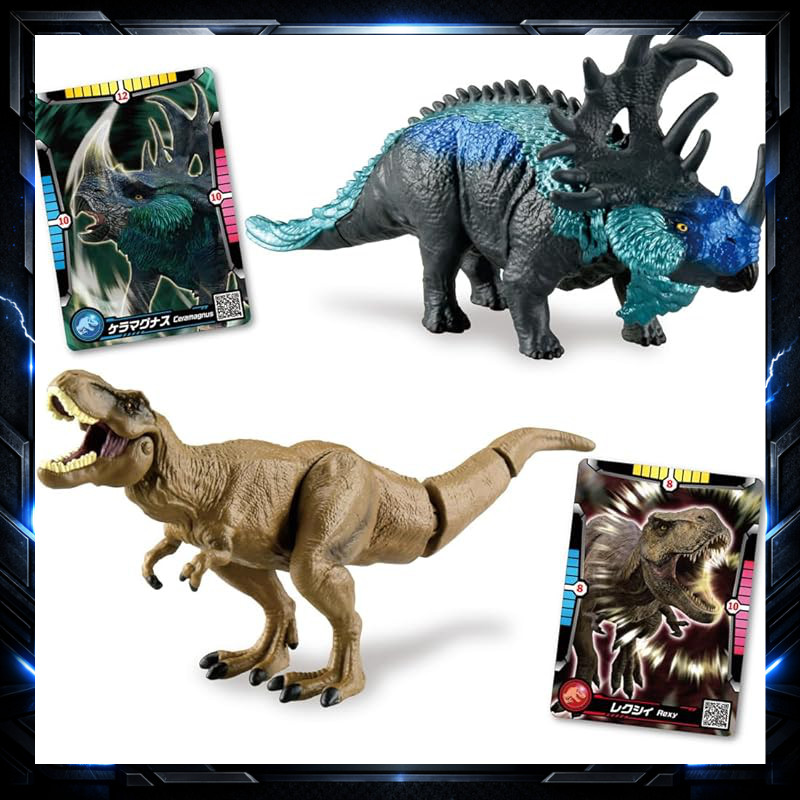 TAKARA TOMY Ania Jurassic World Keramagnus vs Rexy Dinosaur Figure Set