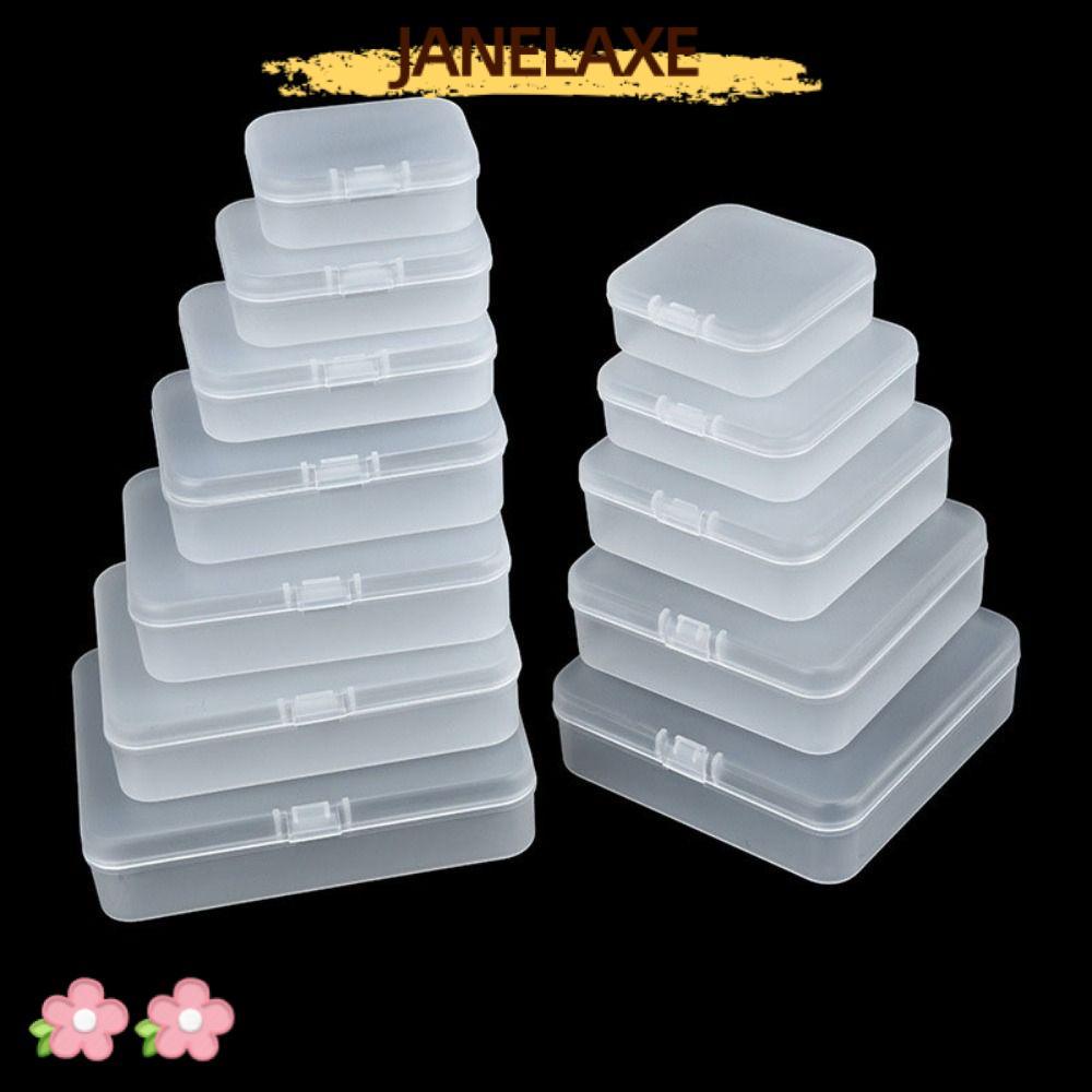 JANELAXE932JN กล่องเก็บของโปร่งใส,คอนเทนเนอร์ลูกปัดเครื่องประดับสี่เหลี่ยมโปร่งใส,ร้อน 5 Sizse พลาสติกสินค้าขนาดเล็กกล่องบรรจุ