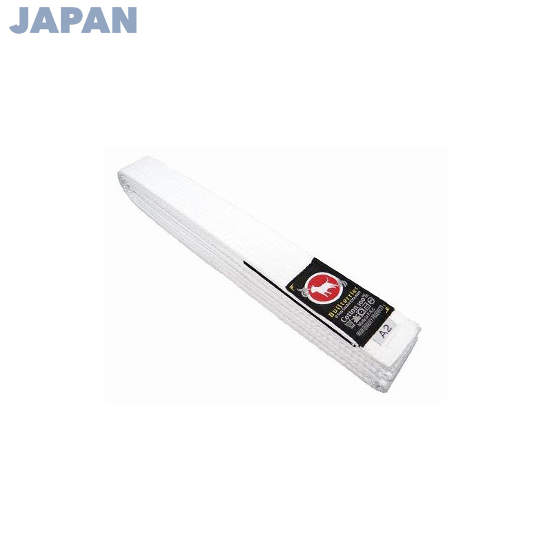Japanese Brand【BULLTERRIER】 2.0 BJJ Belt - White Belt (Available in Sizes A1, A2, A3)