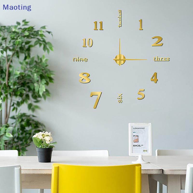 [maoytingHOT] 1 PC 3D Wall Clo Mirror Wall Stiers Creative DIY Wall Clos ดีไซน์ทันสมัย Mute Quartz เ