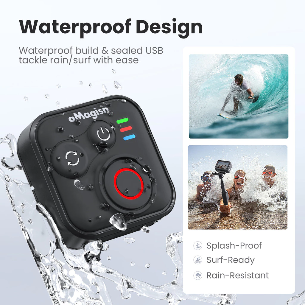รีโมทคอนโทรลบลูทูธ AMagisn สำหรับ Insta360 X5 X4 X3 X2 GO3S Ace Pro 2 GoPro Hero 8 9 10 11 12 13 thumbnail 4