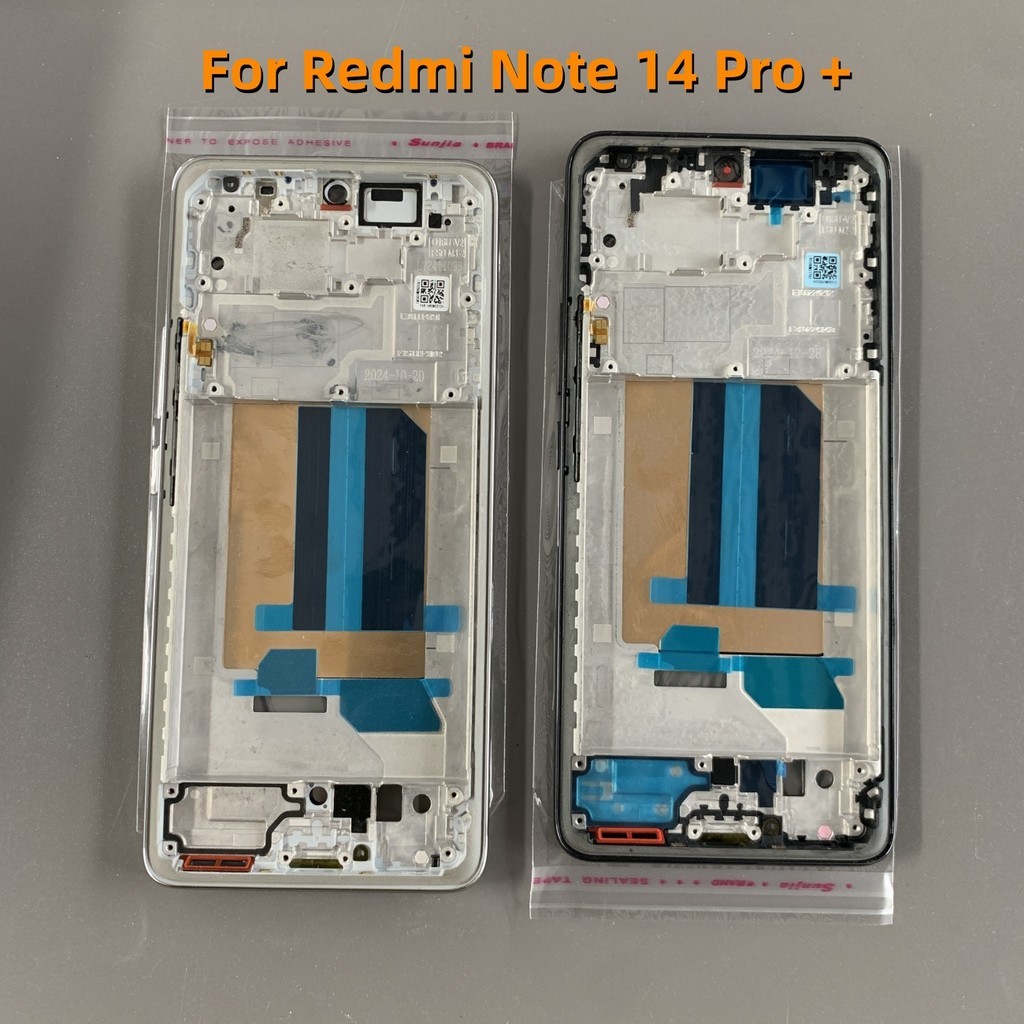 กรอบกลางสําหรับ Redmi หมายเหตุ 14 Pro Plus กรอบด้านหน้า LCD ฝาครอบปุ่ม volumn สําหรับ Note 14 pro + เปลี่ยน