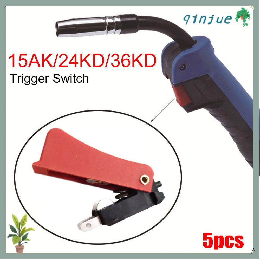 QINJUE 5 ชิ้นเชื่อมไฟฉาย MIG MAG Consumable ชุดพลาสติกสําหรับ 15AK/24KD/36KD