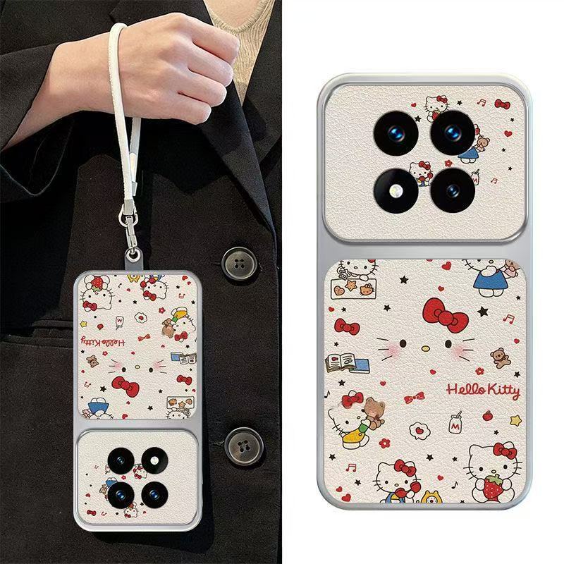 สําหรับ Redmi note 15 Pro/Xiaomi Poco M8 5G เคสโทรศัพท์การ์ตูน Lambskin หน้าต่างขนาดใหญ่รวมทุกอย่างป้องกันกรณี