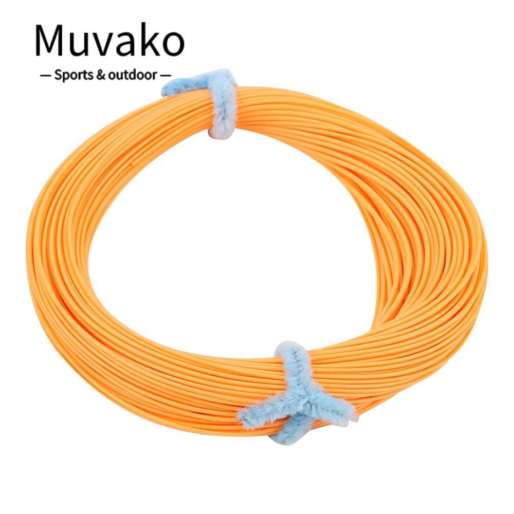 MUVAKO Fly สายตกปลา, ไนลอน 100FT ลอย Fly สายตกปลา, ทนทาน 3wt 4wt 5wt 6wt 7wt 8wt หลายสี Fly Line ตกป