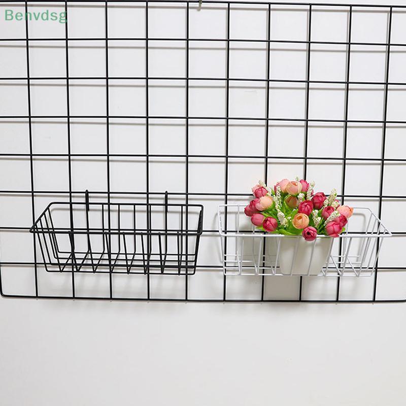 [Benvdsg-t] โลหะตกแต่งตะกร้าเก็บ DIY ตารางเหล็กดอกไม้หม้อแขวนชั้นวาง Wall Art ติดตั้งกรอบตาข่ายจอแสดงผล Ra ตกแต่งบ้าน