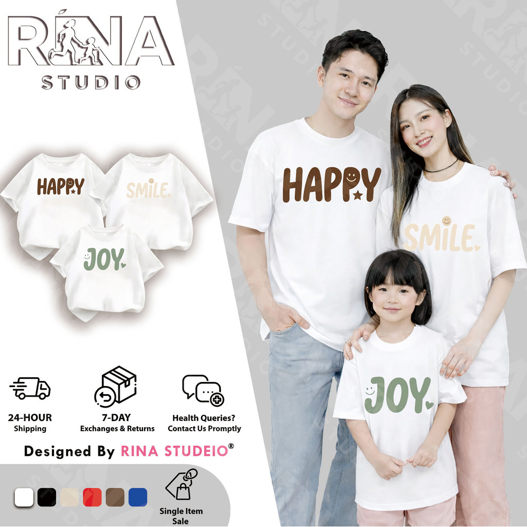 พร้อมส่ง&COD RINASTUDIO เสื้อครอบครัว เสื้อยืดคอกลมแขนสั้น ลายการ์ตูนตัวละครครอบครัว ใส่ได้ทั้งผู้ใหญ่และเด็ก A430#8