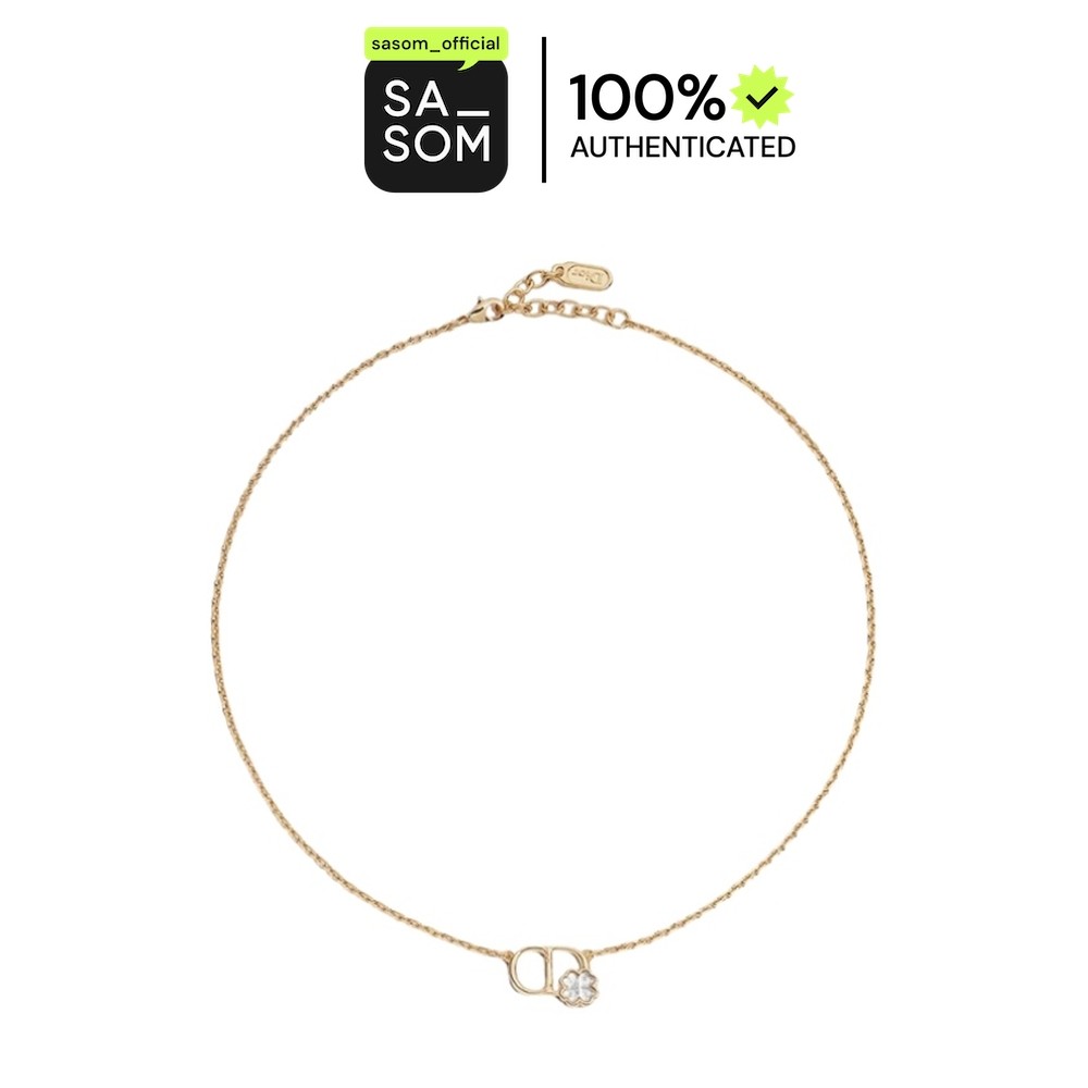 Dior CD Garden Necklace Gold And Mother-Of-Pearl | ของแท้ ตรวจสอบโดย SASOM