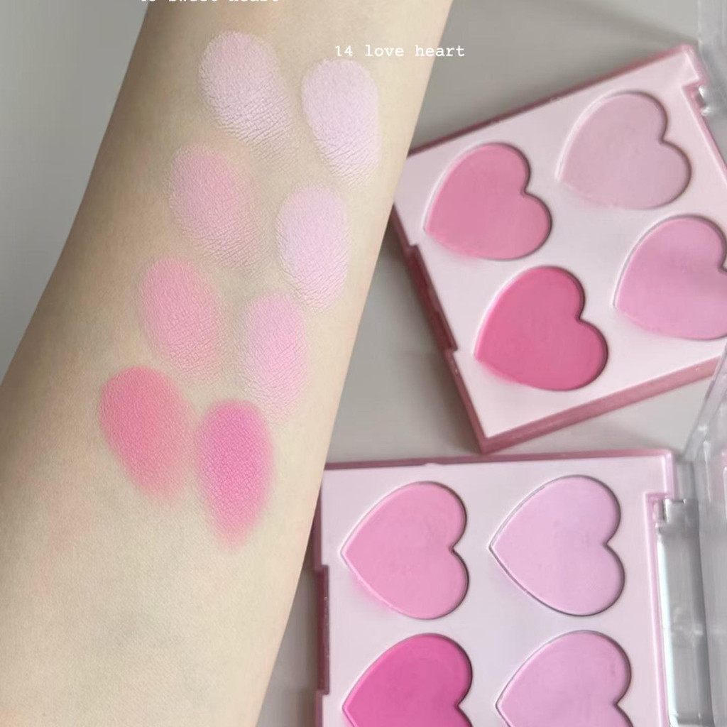 เกาหลี Dasique Dasique Four-Color Blush Palette Ice Cream Series Matte Girl Rouge Peach Color 0415hw