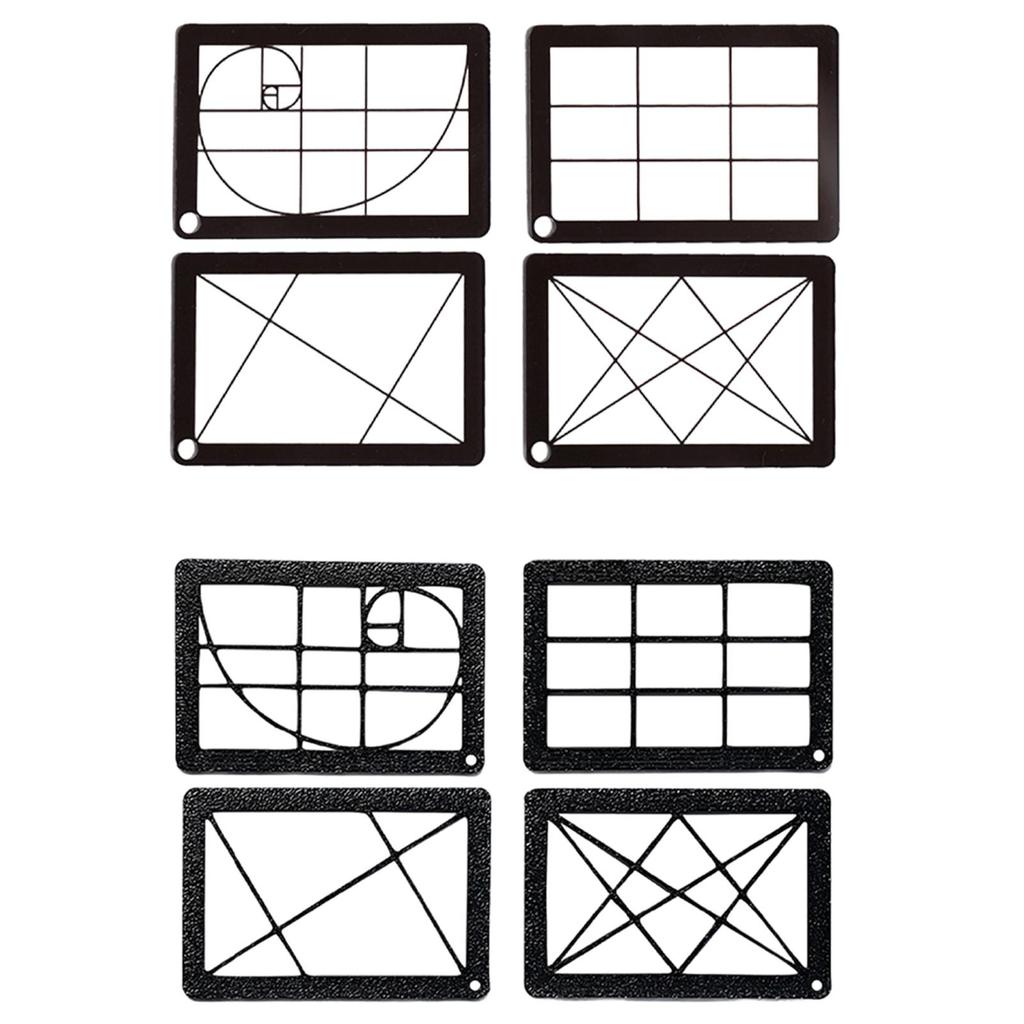 [txejgi] 4 ชิ้นดู Finder พร้อมโซ่ Rule of Thirds Compact View Catcher ภูมิทัศน์ช่องมองภาพสําหรับ Ske