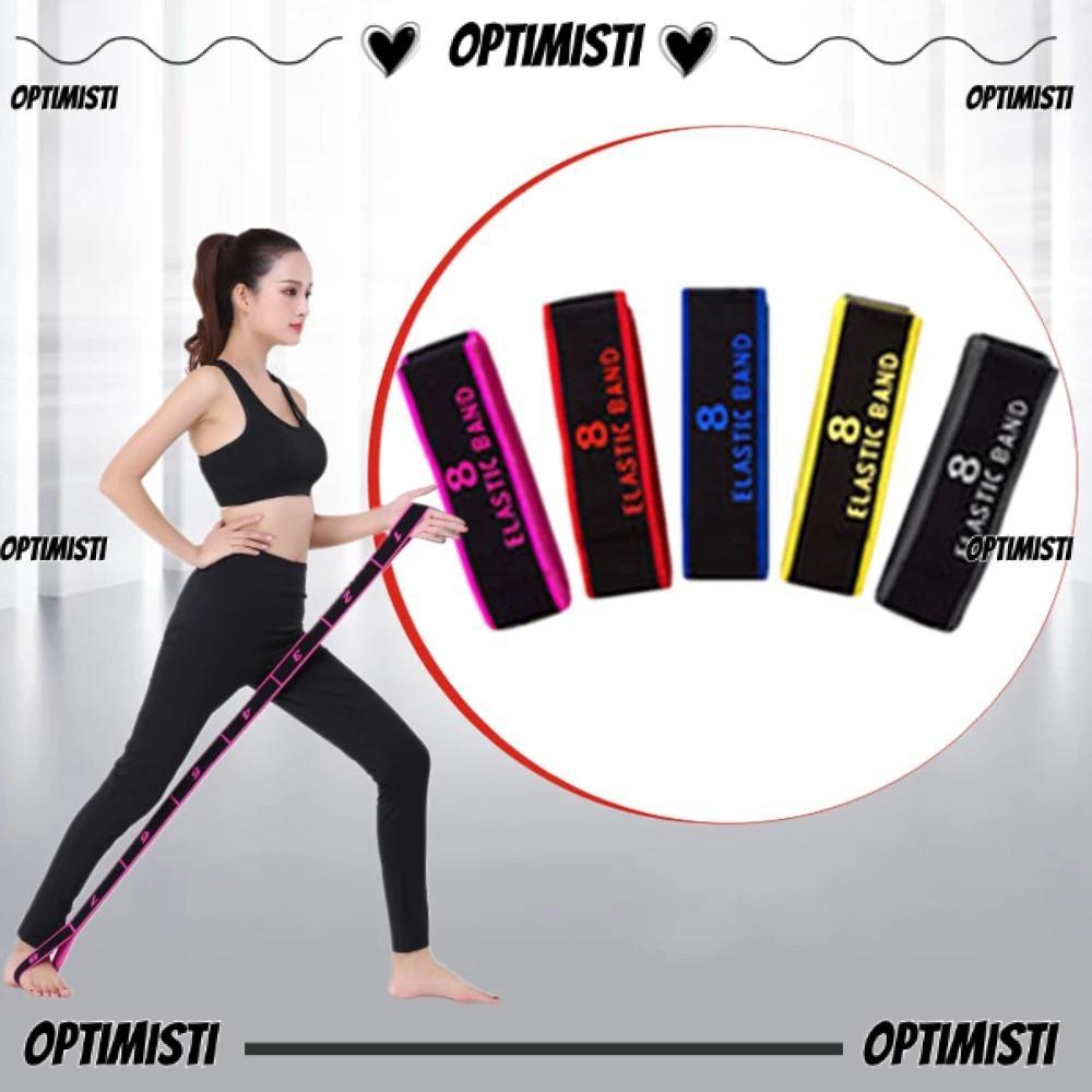 OPTIMISTI8E เข็มขัดยืดโยคะ, Digital 8 Section Resistance Bands, Durable Elasticity Yoga Pull Strap