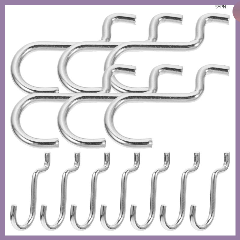 24PCS Pegboard ตะขอ Workshop Heavy Duty โลหะ J ตะขอโรงรถแขวนเครื่องมือ Pegboard อุปกรณ์เสริมยูทิลิตี